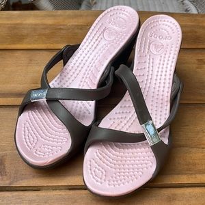 Crocs sandals with heel - size 7 women